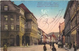 T2 Brassó, Kronstadt, Brasov; Kapu Utca, Korona Szálloda és Kávéház / Street, Hotel And Cafe - Ohne Zuordnung