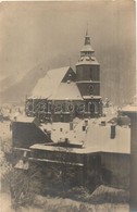 T2 1931 Brassó, Brasov, Kronstadt; Hófödte Fekete Templom Télen / Snow Covered Church In Winter. Marietta Jekelius Photo - Non Classificati