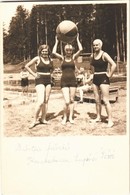 * T1/T2 Bártfafürdő, Bardejovské Kúpele, Bardiov, Bardejov; Strand, Nők Korabeli Fürdőruhában / Swimming Pool, Women In  - Autres & Non Classés