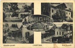 T2/T3 1942 Csízfürdő, Kúpele Cíz; Glosz Villa, Fürdő étterem, Vera Nyaraló, Kamilla Nyaraló. Csízi Jód-Brom Forrásfürdő  - Autres & Non Classés