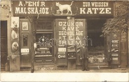 T3/T4 1911 Nagybecskerek, Zrenjanin, Veliki Beckerek; Vegyeskereskedés A Fehér Macskához. Phot. Oldal / Delikatessen Zur - Ohne Zuordnung