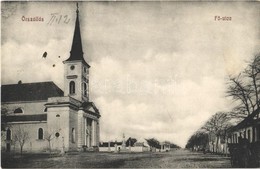 T2 1913 Őrszállás, Stanisic, Stanica; Fő Utca, Római Katolikus Templom. Schröder Kiadása / Main Street, Catholic Church - Non Classés