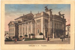 T1/T2 1923 Jablonec Nad Nisou, Gablonz An Der Neisse; Theater / Theatre - Autres & Non Classés