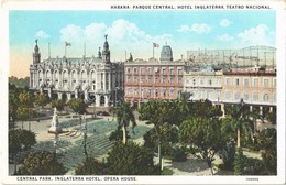 ** T2 1931 Havana, Habana; Parque Central, Hotel Inglaterra, Teatro Nacional / Central Park, Inglaterra Hotel, Opera Hou - Other & Unclassified