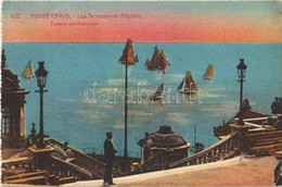 T2 1958 Monte-Carlo, Les Terrasses Et Régates / Terrace, Sailboats - Autres & Non Classés