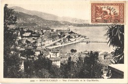 T1/T2 1936 Monte-Carlo, Vue D'ensemble Et Le Cap-Martin / General View, Cape Martin. TCV Card - Otros & Sin Clasificación