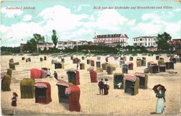 T2/T3 Ahlbeck, Blick Von Der Seebrücke Auf Strandhotel Und Villen / Sea Beach, Hotels And Villas (EK) - Unclassified