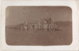 ** T2/T3 Osztrák-magyar Tüzérek ágyúkkal A Gyakorlótéren / Austro-Hungarian K.u.K. Military, Artillery Practice, Field F - Ohne Zuordnung