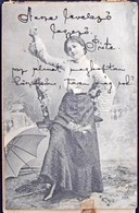 T2/T3 1903 Legyezővé Nyitható Egyedi Képeslap / Custom-made Postcard Folding As A Hand Fan - Ohne Zuordnung