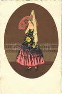 T2/T3 Art Nouveau Lady. Italian Art Postcard. Élite CCM 2554. S: D. Gobbi (EK) - Sin Clasificación