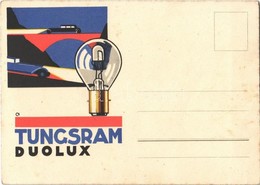 ** T2/T3 Tungsram Duolux / Hungarian Light Bulb Advertisment Postcard S: Csemiczky Tihamér (hátoldalon Sirok Sándor) - Unclassified