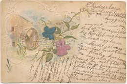 T4 1900 Embossed Silk Greeting Postcard (wet Damage) - Ohne Zuordnung