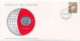 Dél-Afrika 1978. 20c 'Nemzetek Pénzérméi' Felbélyegzett Borítékban, Bélyegzéssel T:1 
South Africa 1978. 20 Cents 'Coins - Non Classés