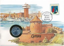 Litvánia 1991. 5c Felbélyegzett Borítékban, Bélyegzéssel, Német Nyelvű Leírással T:1 
Lithuania 1991. 5 Centai In Envelo - Non Classés