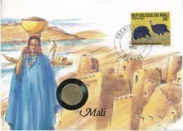 Mali Felbélyegzett Borítékban, Bélyegzéssel, Benne Nyugat Afrikai Államok 1991. 5Fr, Német Nyelvű Leírással T:2-
Mali In - Unclassified