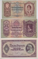 1930. 100P Középen Egy Hajtás + 1932. 50P + 1945. 100P Hajtatlan T:I,II,III - Ohne Zuordnung