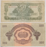 1944. 50P + 100P 'Vöröshadsereg Parancsnoksága' T:III,III- - Non Classés