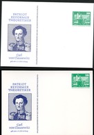 DDR PP16 B2/012 2 Privat-Postkarten Clausewitz DRUCKVERSCHIEBUNGEN Burg 1980 - Postales Privados - Nuevos