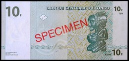Kongó 1997. 10Fr 'MINTA' Felülbélyegzéssel, 'H0000000A' T:I,I- / 
Congo 1997. 10 Francs With 'SPECIMEN' Overprint '00000 - Non Classés