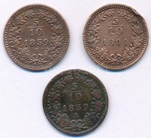 Ausztria 1859A 5/10kr Cu + 1859B 5/10kr Cu + 1891. 5/10kr Cu T:2
Austria 1859A 5/10 Kreuzer Cu + 1859B 5/10 Kreuzer Cu + - Sin Clasificación