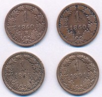 Ausztria 1860A 1kr Cu + 1860B 1kr Cu + 1885. 1kr Cu + 1891. 1kr Cu T:2-,3 Ph.
Austria 1860A 1 Kreuzer Cu + 1860B 1 Kreuz - Sin Clasificación