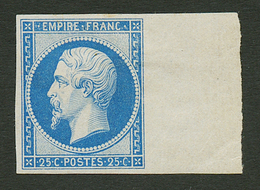 25c EMPIRE (n°15c) REIMPRESSION De 1862 Neuf * Bord De Feuille. Cote 600€. Signé MENOZZI. TTB. - Autres & Non Classés