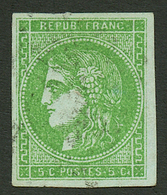 5c BORDEAUX Vert-Jaune Obl. Signé Scheller. TTB. - Altri & Non Classificati