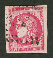 80c BORDEAUX (n°49) Obl. Signé SCHELLER. TTB. - Altri & Non Classificati