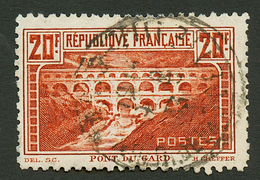 20F PONT DU GARD DENTELE 11 (n°262B) Obl. Cote 450€. TTB. - Autres & Non Classés