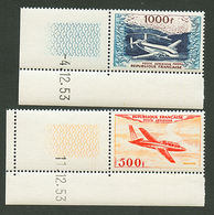 POSTE AERIENNE 500F (n°32) + 1000F (n°33) Neuf ** Coin De Feuille. Cote 285€. Superbe. - Andere & Zonder Classificatie