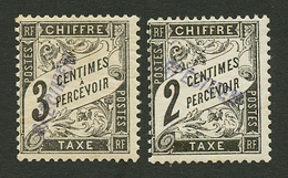 TAXE : 2c (n°11) + 3c (n°12) Surchargé SPECIMEN Neuf *. RARE. TTB. - Autres & Non Classés