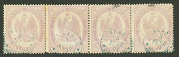 TIMBRES TELEGRAPHE : 2F (n°8) Bande De 4 Obl. ORAN (ALGERIE). Rare En Multiple. TB. - Otros & Sin Clasificación