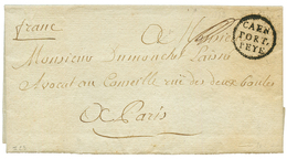 1773 CAEN PORT PAYE (lenain N°7) Sur Lettre Avec Ctexte. RARE. Cote 950€. Superbe Qualité. - Otros & Sin Clasificación