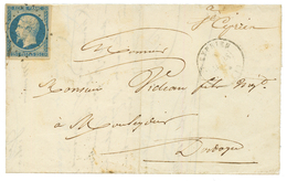 1853 25c (n°10) Obl. PC + T.15 ST CYPRIEN Sur Lettre. TB. - Andere & Zonder Classificatie