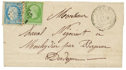 1871 5c (n°20) + 20c (n°37) Obl. GC 4658 + T.24 VAYRES-DE-GIRONDE Sur Lettre Avec Texte. TB. - Other & Unclassified