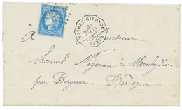 1872 25c (n°60) + Convoyeur VAYRES-GIRONDE / Bx-LIB. Superbe. - Andere & Zonder Classificatie