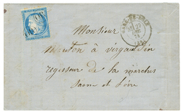 1874 25c CERES (n°60) Obl. OR + GARE DE DOLE Sur Lettre Avec Texte Daté "CHAUVORD". Verso, Bureau De Passe 1307. RARE. T - Other & Unclassified