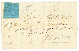 "BONNEVILLE" : 1854 SARDAIGNE 20c (n°5) Filets Intacts Obl. BONNEVILLE Sur Lettre. Signé DIENA. TB. - Autres & Non Classés