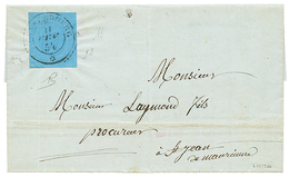 "LANSLEBOURG" : 1854 SARDAIGNE 20c (n°5) TB Margé Obl. LANSLEBOURG Sur Lettre. Signé DIENA. TB. - Other & Unclassified