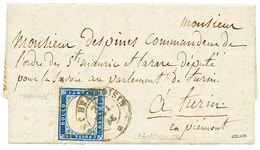 "PONT BEAUVOISIN" : 1858 SARDAIGNE 20c (n°12) TB Margé Obl. PONT BEAUVOISIN Sur Lettre. Signé BOLAFFI. TB. - Autres & Non Classés