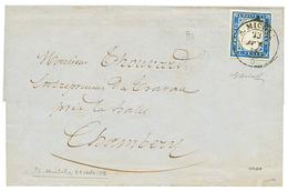 "ST MICHEL" : 1860 SARDAIGNE 20c (n°12) TTB Margé Obl. S. MICHEL Sur Lettre. Certificat BOLAFFI. TTB. - Autres & Non Classés