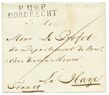 1812 P.119.P DORDRECHT Sur Lettre Avec Texte Pour LA HAYE. RARE. Superbe. - 1792-1815: Conquered Departments
