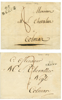 2 Lettres Avec Texte An 14 96 HERVE (20mm) Et 1812 96 HERVE (26mm). Superbe. - 1792-1815: Conquered Departments