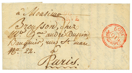 1809 96 HERVE En Rouge Sur Lettre Avec Texte Pour PARIS. TTB. - 1792-1815: Départements Conquis