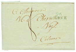 1809 96 HERVE En BLEU (rare) Sur Lettre Avec Texte Pour COLMAR. TTB. - 1792-1815: Départements Conquis