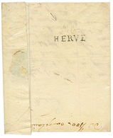 1816 "DEB" + 96 HERVE Au Verso D'une Lettre Taxé Et Détaxée Avec Texte Daté TOURNAY Pour DIJON. Trés RARE. TTB. - 1792-1815: Conquered Departments