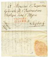 1812 TRIESTE ILLYRIE Rouge Sur Lettre Avec Texte Pour LAYBACH. RARE. Superbe. - Autres & Non Classés