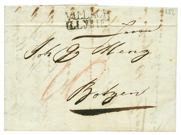 1822 VILLACH ILLYRIE Sur Lettre Avec Texte Pour BOTZEN. Tardif. RARE. TTB. - Other & Unclassified