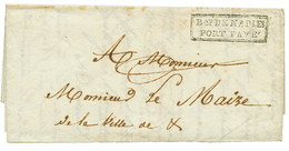 "OCCUPATION De NAPLES" : 1802 Cachet Rare Bau DE NAPLES / PORT PAYE Sur Lettre Avec Texte (défaut). TTB. - Marques D'armée (avant 1900)
