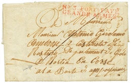"Soldat CORSE Dans La GRANDE ARMEE" : 1807 N°3 PORT-PAYE GRANDE ARMEE Sur Lettre écrite En Italien Datée "ELBENGEN" Pour - Army Postmarks (before 1900)